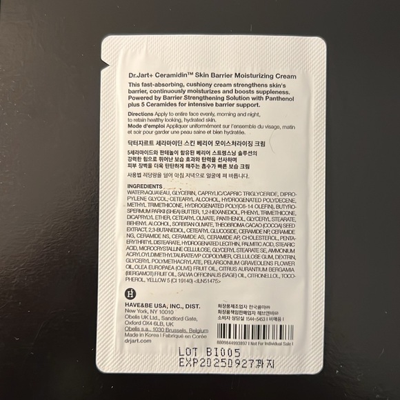 Dr. Jart Ceramidin Skin Barrier Moisturizing Cream - Picture 3 of 5